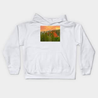 Autumn evening in Bucegi Mountains Kids Hoodie